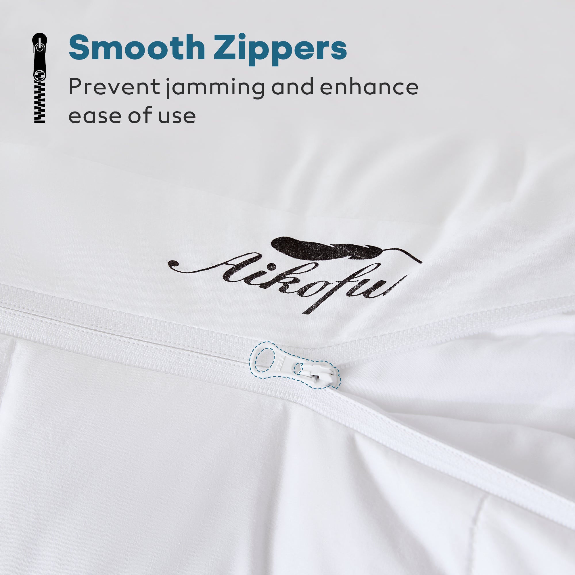 AIKOFUL Adjustable Gusseted Goose Down Pillows 2-Pack